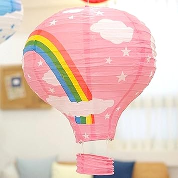 GEZICHTA Linternas de Papel de Globo de arcoíris para lámpara de Techo
