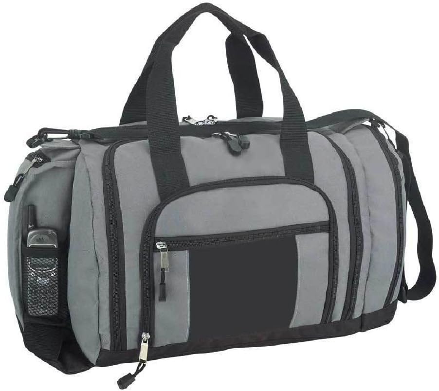 Purplebox 19" Two Toned Sleek Gym Duffle in Gray Grey and Yellow FREE SHIPPING