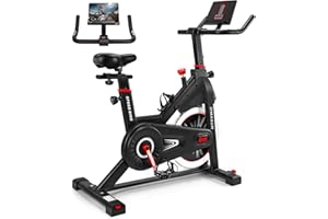 DMASUN Exercise Bike, Super Quiet Plus Magnetic Resistance Stationary Bike, Indoor Cycling Bike with Comfortable Seat Cushion, Digital Display with Pulse, 330/350LBS Capacity