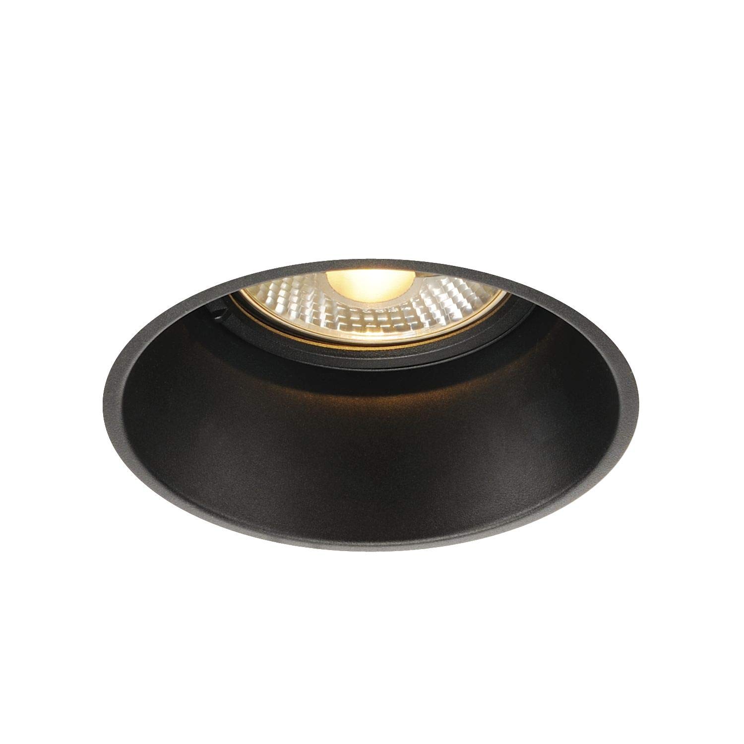 SLV recessed Ceiling Light Horn -T/spot, floodlight, Ceiling Spotlight, Ceiling Light, Built-in LED Light, Internal Lighting / GU10 75W Black