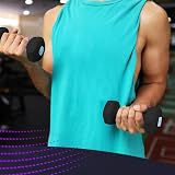 KAYMAN Neoprene Dumbbell Pair 10kg Anti-Slip Hex Edges Water-Resistant view 7