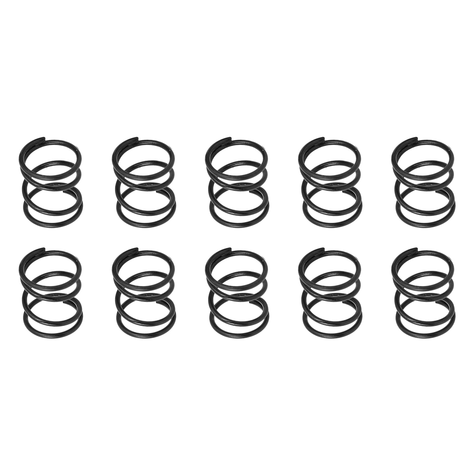 DTGN 1.2x14x15mm(DxODxL) Compression Spring - 10Pack - Good for Machinery - Spring Steel Extension Spring - Black