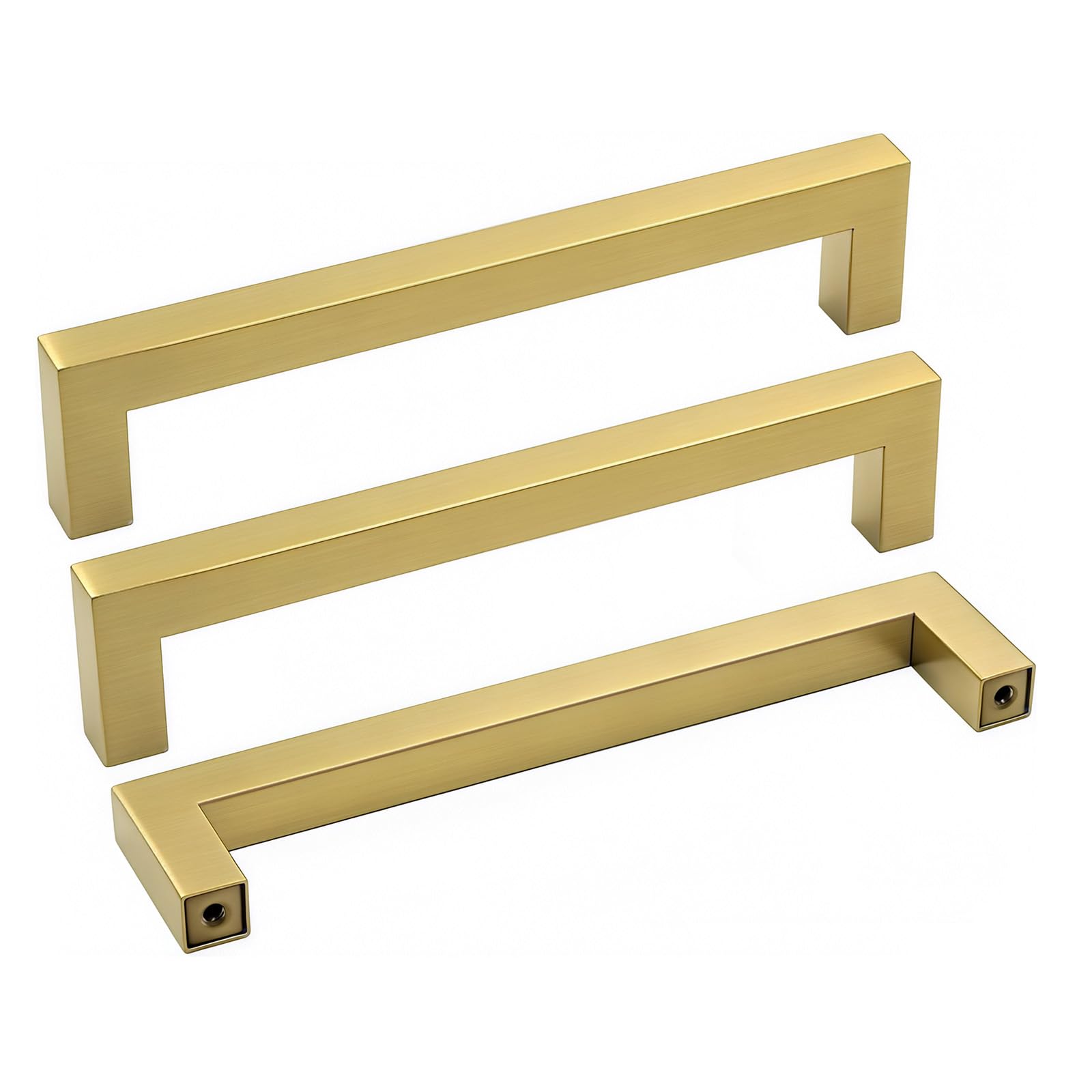 Photo 1 of goldenwarm 10Pack 5in Brushed Gold Cabinet Pulls Gold Cabinet Handles Gold Drawer Pulls Modern Cabinet Hardware Handles for Kitchen Cabinets