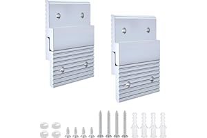 APRAGAZ 2 inch French Cleat Picture Hanger, Aluminum Mirror Hanging Kit with Hardware, Ideal for Artwork, Whiteboard, Cabinet, Holds 30 lbs. per Pair, 2 Pairs