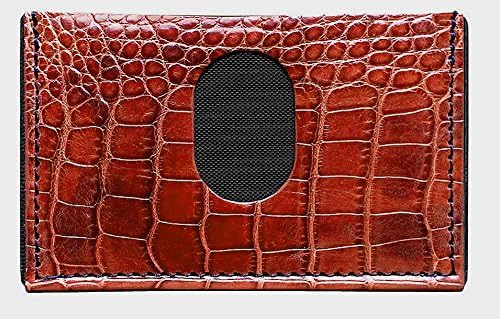 MSTRMND Collective Alligator Skin Slimplistic Wallet (Cognac) Card Case