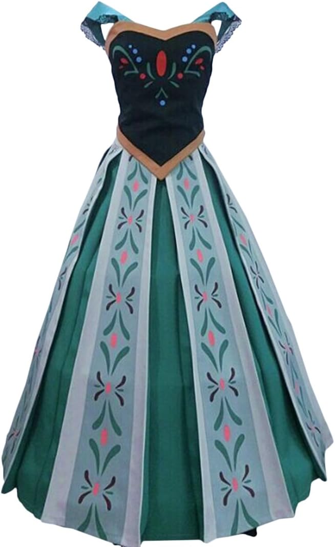 Women's Floral Party Coronation Cosplay Dress Princess Fancy Dress Costume