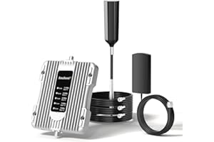 Cell Phone Booster for RV Truck, Amazboost T1 Cell Phone Signal Booster Kit for RV or Truck on Band 4, 66, 12, 13, 17,5, 2, 25, All Networks & Carriers - Verizon, AT&T, T-Mobile, Sprint & More