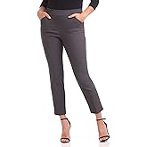 Rekucci Women's Super Stretch Millennium Straight Leg Pant with Front Pockets