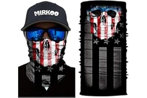 MIRKOO 3D Breathable Seamless Tube Face Mask, Dust-proof Windproof UV Protection Motorcycle Bicycle ATV Face Mask