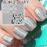 NICOLE DIARY Geometry Pattern Nail Art Stamp Template Image Stamping Plate NDP-111