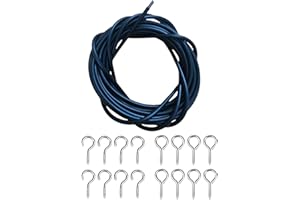 Multipurpose 5 Meter Curtain Wire with 8 Metal Hooks and 8 Screw Eyes for Home Decors Curtain Hanging Kits Accessories Curtai