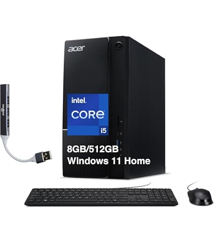 Amazon.com: Acer Aspire Desktop Tower,14th Gen Intel 10-Core i5