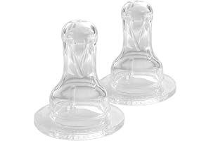 Baby Proof Me Essentials Medium Flow Baby Bottle Nipples - 2 Pack, Level 2 Nipples for 3+ Months, SkinSoft Silicone Nipples for Bottles, Universal Bottle Fit