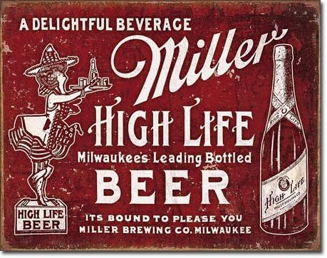 Miller - Bound To Please Tin Sign 16 x 13in