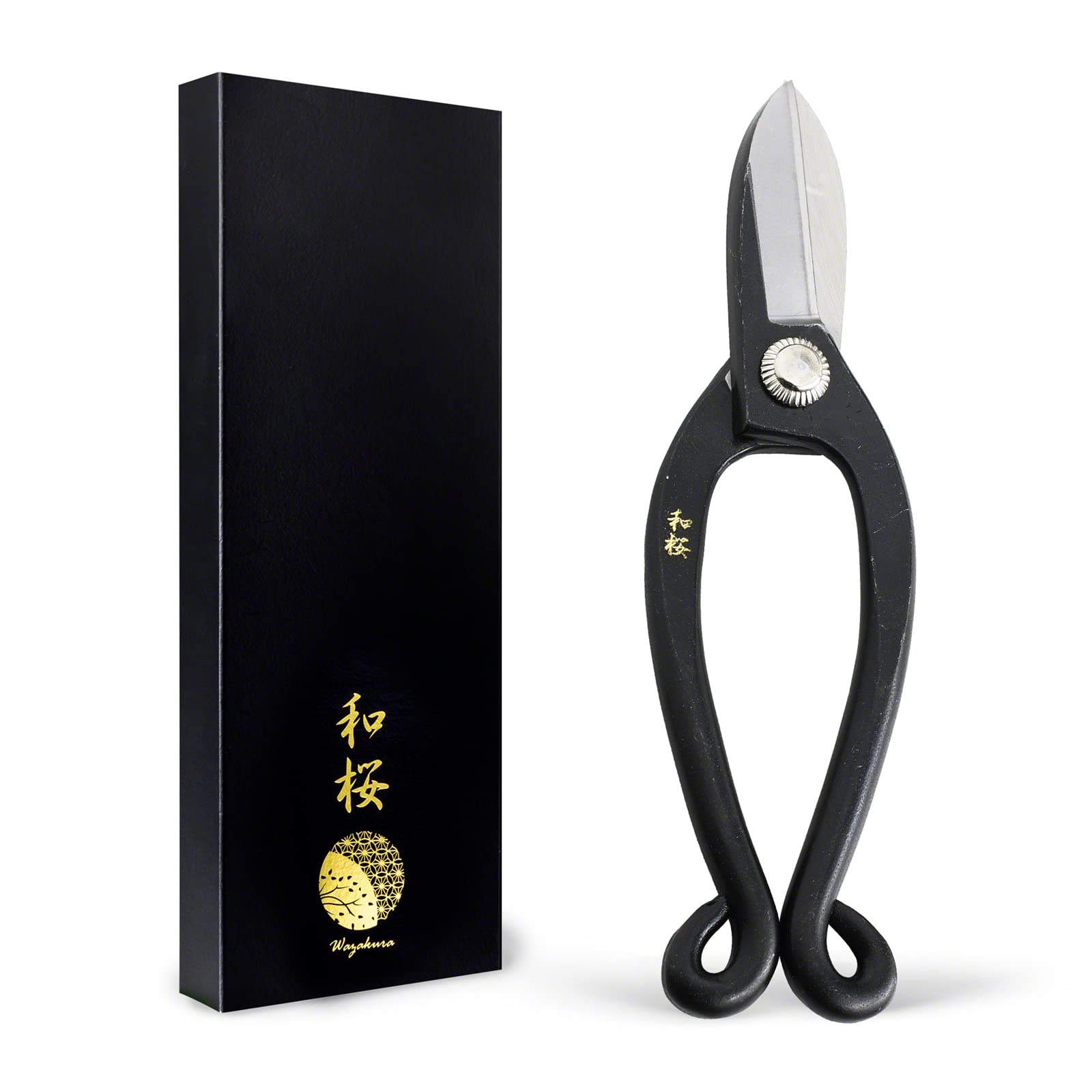 Wazakura Yasugi Steel Ikenobo Classic Ikebana Floral Scissors 6.5"(165mm) Made in Japan - Japanese Yasugi Ikenobo Black