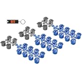 3 Pack of Hunter 782900SP PGP Ultra Nozzle Rack Set, 782900 Blue Nozzles Fit Hunter Rotors, PGP Ultra, and I20 Ultra Sprinkler Heads - with LED Keychain Light