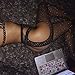 FANCAME Women's Sexy Thigh High Fishnet Stockings Crotchless Pantyhose with Sparkle Rhinestone (Regular, Black)