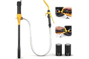 ELEAD Portable Battery Powered Pump - Electric Fuel/Water Transfer Pump 2.4 GPM, Liquid Siphon Pump with Adjustable Flow Control, Gas Pump with Filter Design, Gas Can Pump Ideal