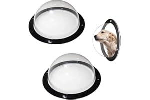 Ritammi 2 Pack Dog Fence Window - 12.4 Inch Durable Acrylic Dome Clear Dome Pet Window Bubble Doggie Fence Playground Window