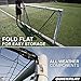 QUICKPLAY PRO Match-Fold Soccer Goal 6x4' with Carry Bag [Single Goal] Professional Quality Fast Set-Up Soccer Goal, Folds Flat for Shared Spaces