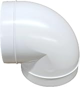 Fantronix 150mm 90 Degree Round Plastic Duct Bend - Ventilation Pipe Joint view 6