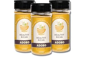 Healthy Rican Herbs Spice Seasoning Mix Non GMO No Preservatives MSG Artificial Coloring Flavors Gluten Free Diabetes Keto Friendly Whole 30 Approved Pack (3 pack) (Adobo)
