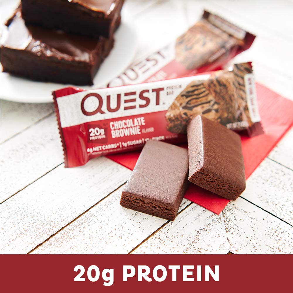 Quest Nutrition Protein Bar, Chocolate Brownie, 20g Protein, 5g Net