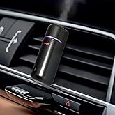 Shammgria Car Air Freshener Diffuser, Motion Sensor Waterless Essential Oil Diffuser for Car USB Rechargeable Air Freshener with 6 Refill Scents(Hilton/Sandwood/WhiteTea/Diamond/GreenBamboo/Pachuli