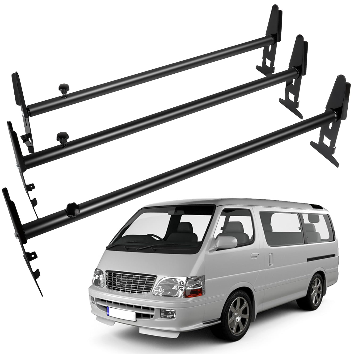 OCPTY Extendable Pick-Up Truck Ladder Rack Van Roof Mount 77