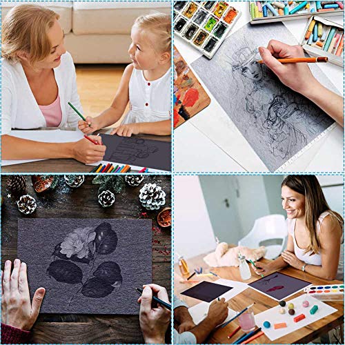 image for Carbon Paper for Tracing, Cridoz 50 Sheets Carbon Transfer Tracing Pap