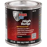 POR-15 High Temperature Paint, High Heat Resistant Paint, Weather and Moisture Resistant, 8 Fluid Ounces, Flat Black