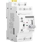 Mini ATS AC Automatic/Manual Transfer Switch 2P 63A 110V, ATS Manual Transfer for Uninterruptible Power Supply Home, Dual Auto Power Electrical Selector Switch DIN Rail Mount(G2R 2P 63A AC110V)