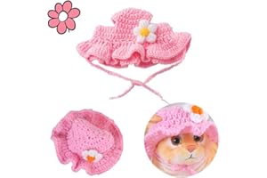 PACABA Cat Hat, Pet Cute Halloween Christmas Party Costume Accessories Headwear Comfortable for Puppy Cat Kitten Pet Puppies 11-14" (Cute Style) (Style 1)