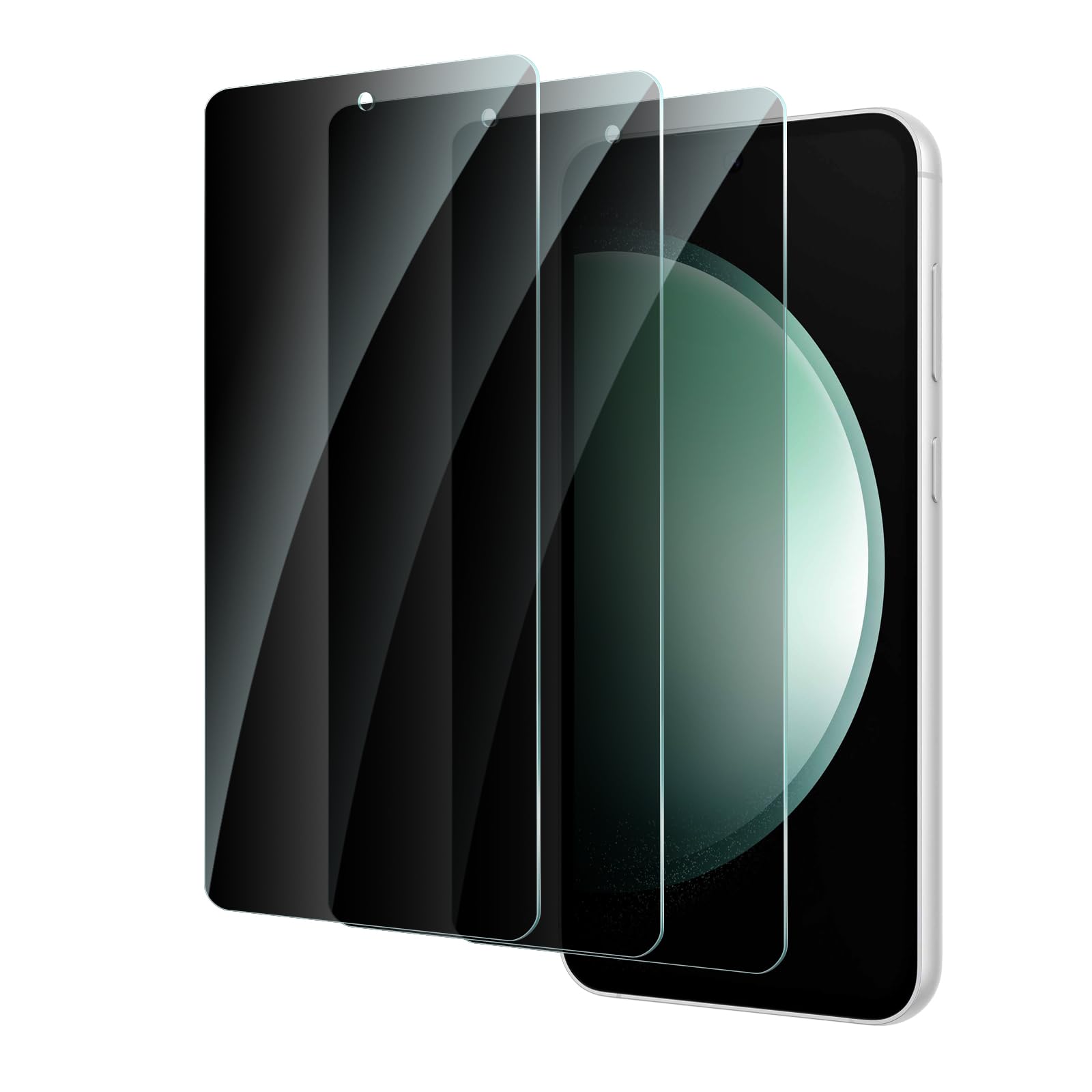 Photo 1 of CYYAGE 3 Pack for Samsung Galaxy S23 FE Privacy Screen Protector, Anti Spy Tempered Glass 9H Hardness Film, Scratch Resistant