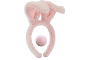 Olivemont Easter bunny ears headband for rabbit pretend play plush costume