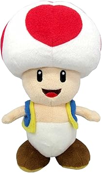 SUPER MARIO - Peluche Toad con Licencia Oficial de Nintendo, 20 cm (AGMSM6P-01T): Amazon.es: Juguetes y juegos