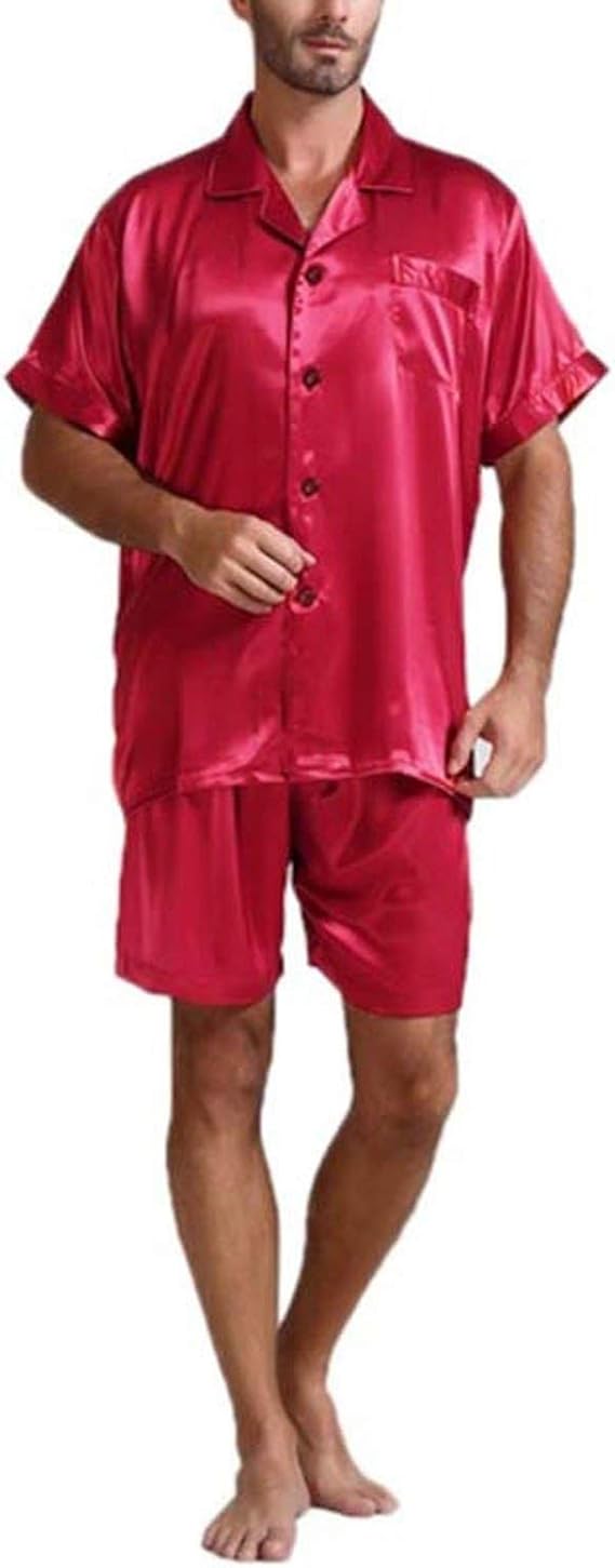New Luxury pajamas Men Paisley Pattern Sleepwear Silk long sleeved Satin Mens Pyjamas Men's 