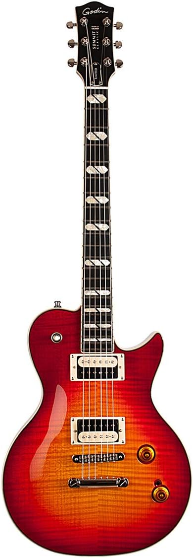 Godin Guitars Summit Classic Supreme LTD Cherry Burst Flame w/Lollar El Rayo