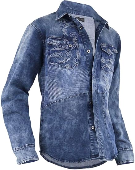 Amazon ラグタイム セレクト Ragtime Select デニムシャツ メンズ おしゃれ デニム 生地 切替え ストレッチ デザイン シャツ ダンガリー I0904 01 シャツ 通販