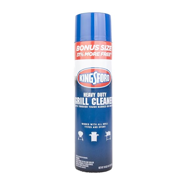 KINGSFORD GRILL CLEANER AEROSOL SPRAY 19OZ | BBQ GRILL CLEANING ACCESSORIES AEROSOL SPRAY FOR CLEANING BARBEQUE GRILLS | QUICK CLEAN 19OZ SPRAY AEROSOL FOR BARBECUE GRILLS