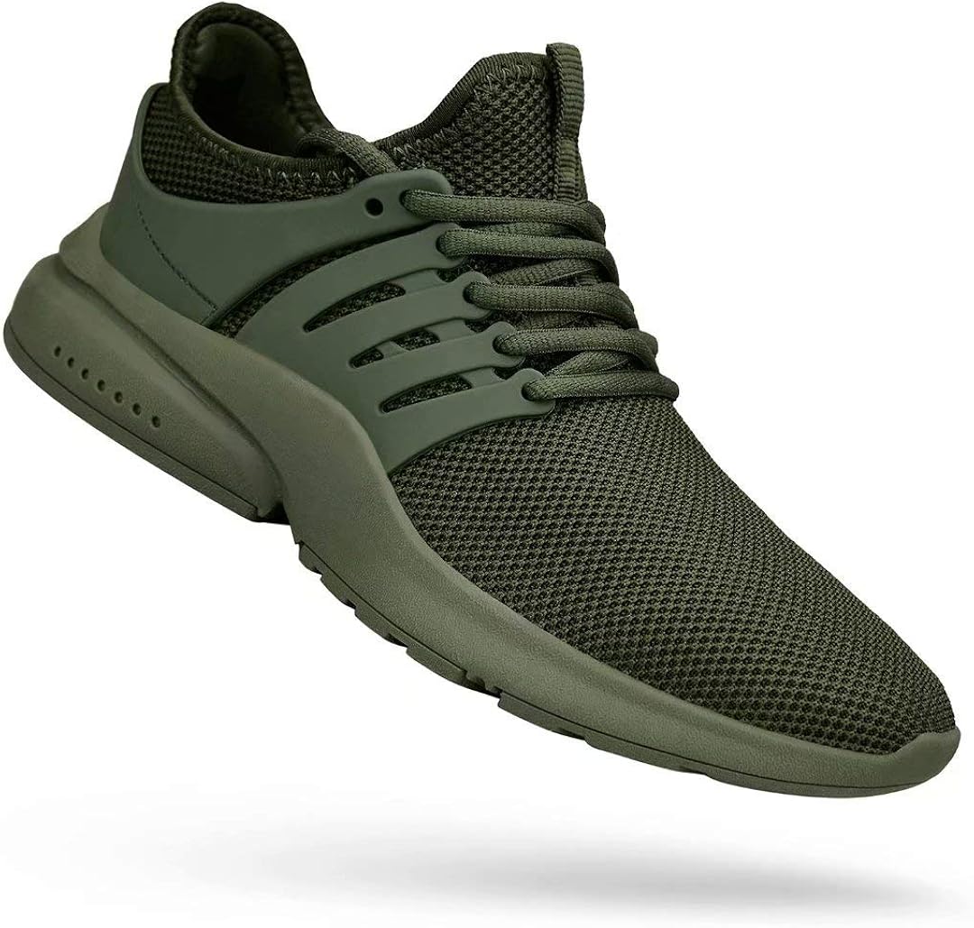  | Troadlop Men's Running Shoes Non Slip Shoes Breathable Lightweight Sneakers Slip Resistant Athletic Sports Walking Gym Work Shoes | Road Running