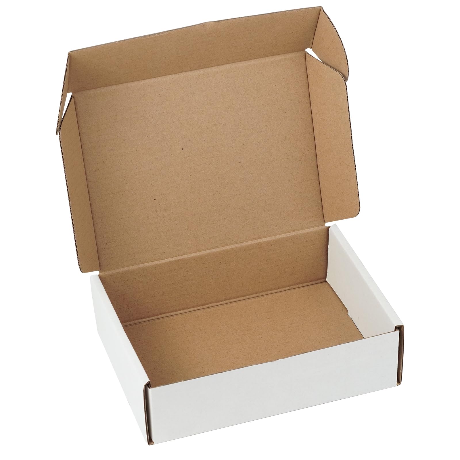 Photo 1 of 10 Pack 7"x5"x2" inch Small Shipping Boxes White Corrugated Cardboard Box for Small Business, Mailer, Shipping, and Packing