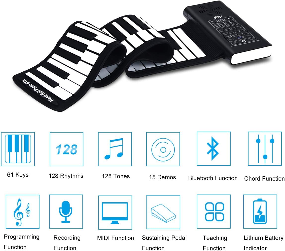Amazon Com Baby Joy 61 Keys Roll Up Piano Upgraded Electronic