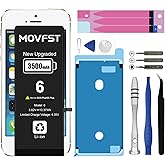 MOVFST Replacement Battery for iPhone 6,Li-ion Polymer 3500mAh High Capacity Battery Fit for iPhone 6 Model A1586 A1589 A1549