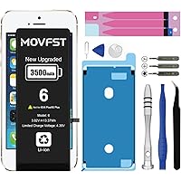 MOVFST Replacement Battery for iPhone 6,Li-ion Polymer 3500mAh High Capacity Battery Fit for iPhone 6 Model A1586 A1589 A1549