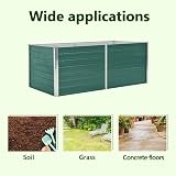 vidaXL Raised Garden Bed Galvanised Steel Green 160x80x45 cm view 8