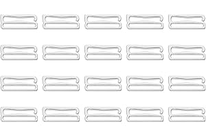 uxcell 40Pcs 9 Shape Bra Strap Hooks, Adjustment Slide Bra Strap Clip, Bathing Suit Clasp, Bra Hooks