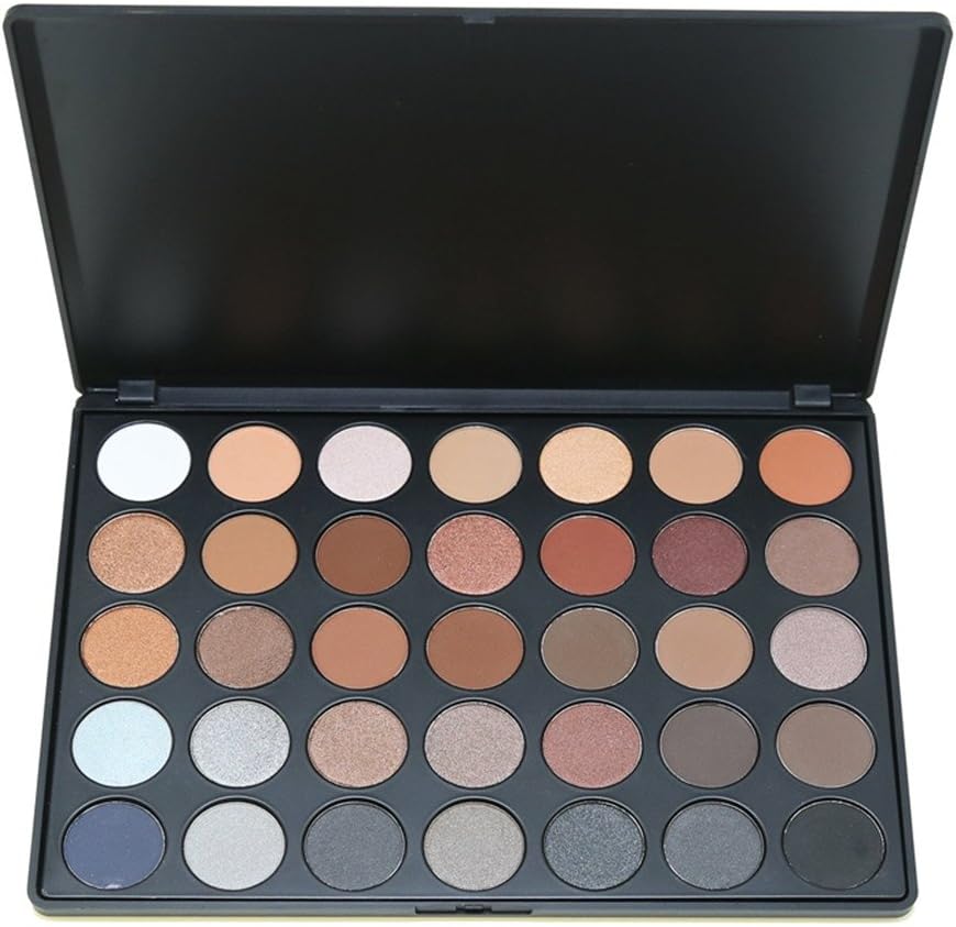 SEPROFE Eye Shadow Makeup Palette 35 Color Nature Warm Matte Shimmer Make Up Palette Waterproof Eyeshadow(35C)