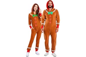 Tipsy Elves Christmas Onesies for Adults - Comfy Unisex Matching Holiday Jumpsuits with Convenient Pockets