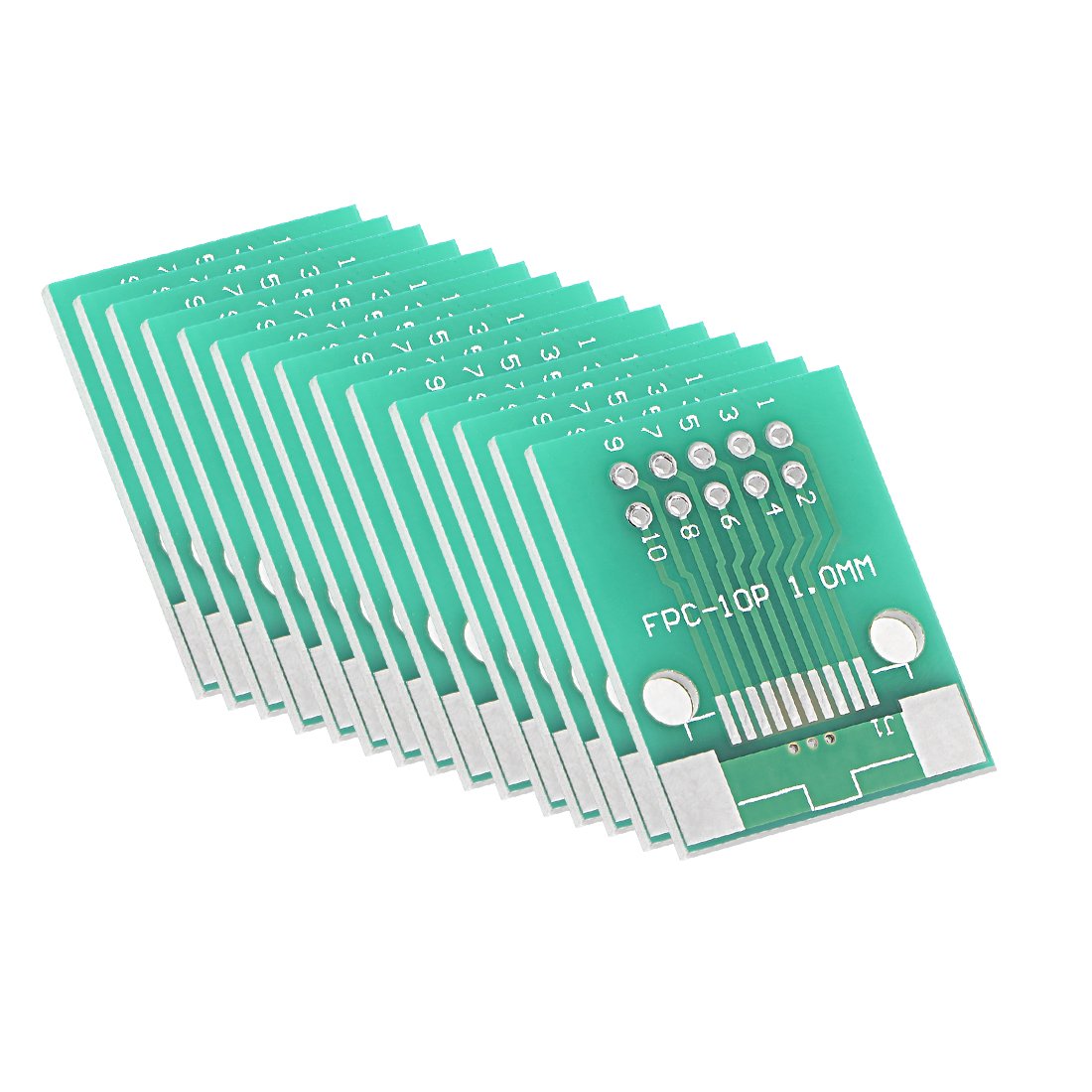 Sourcingmap FPC 10P 0.5 / FPC 10P-1 to DIP Adapter PCB Board Surface Mounted Devices Converter 15pcs